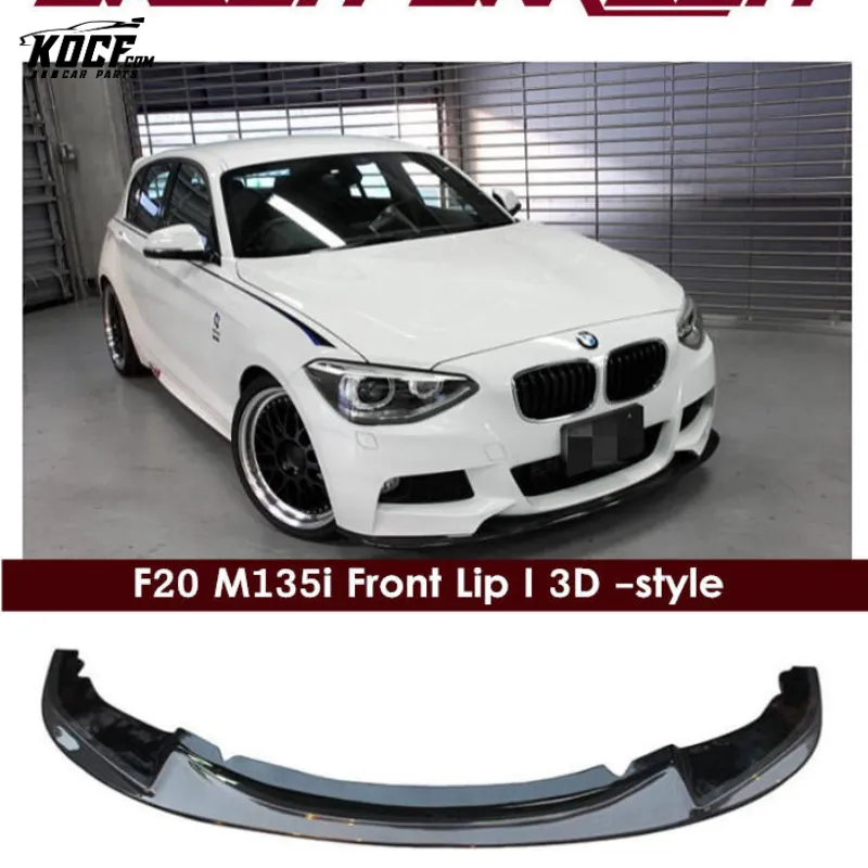 2011-13 carbon fiber front bumper lip splitter spoiler for BMW F20 1 series M135i M-tech bumper