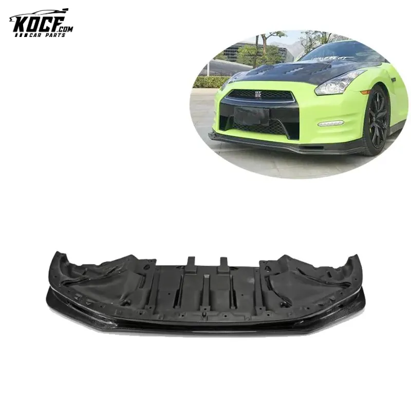 2012-2016 NSM Style Carbon Fiber Front Bumper Front Lip Splitter With Brake Duct For Nissan GTR R35