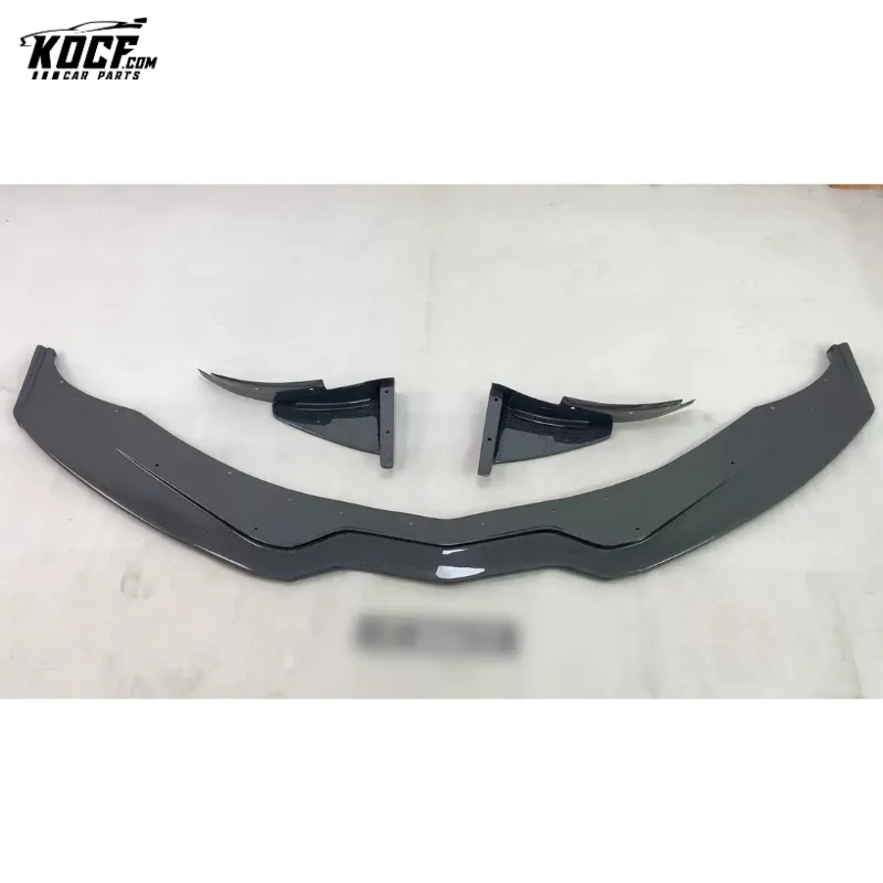 2013 Carbon Fiber Front Bumper Splitter Lip with Canards For Corvette C7 Z06