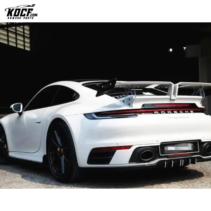 2020 TA style Carbon Fiber Body kit Front Lip Spoiler Side Skirts Diffuser For Porsche 911 992 Carrera S