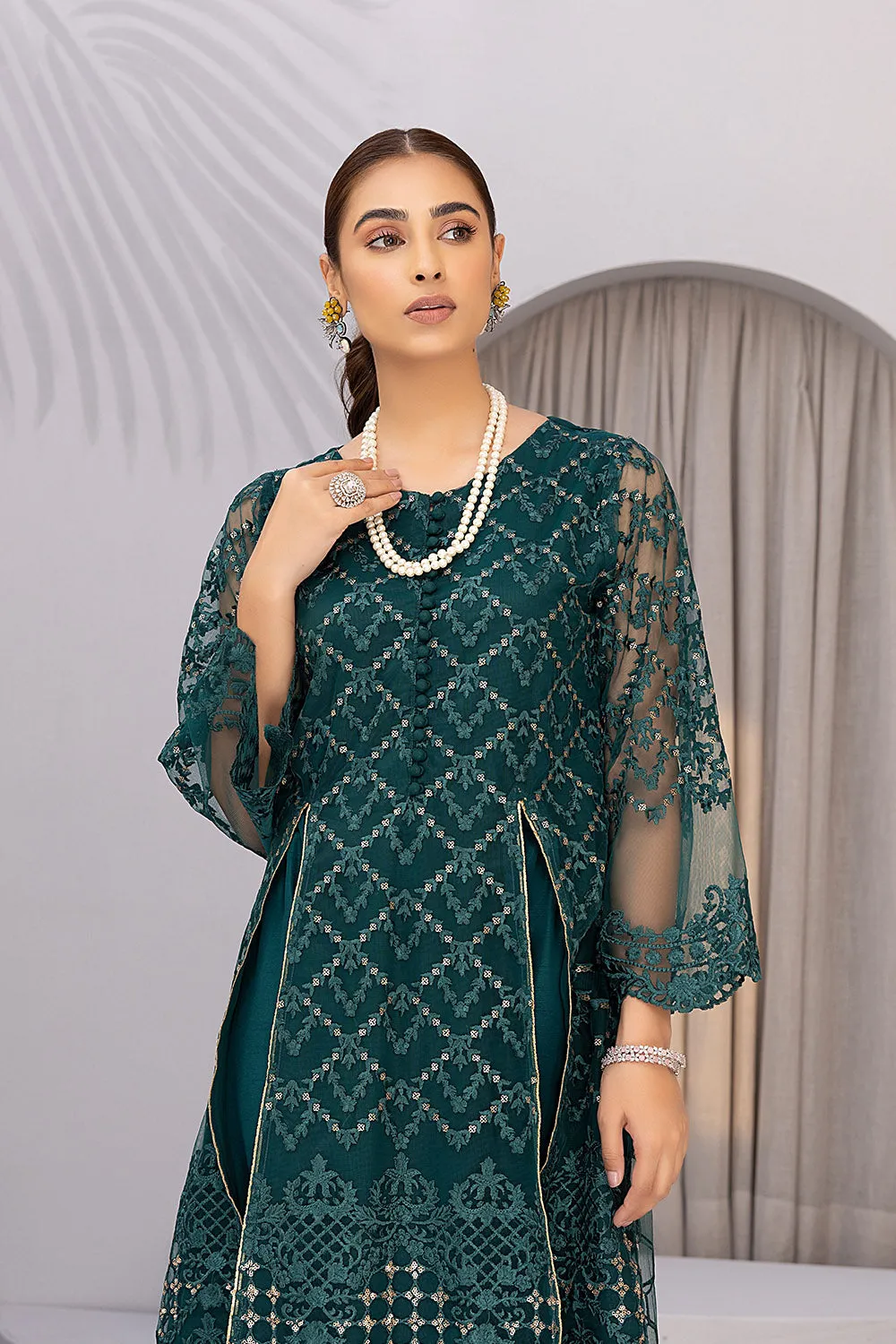 Azure Luxury Embroidered Formal Shirts – Emerald