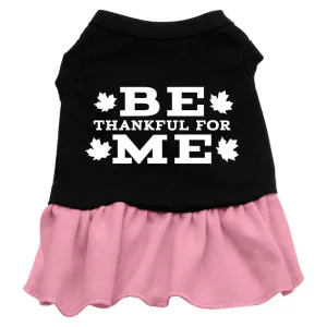 Be Thankful for Me Screen Print Dress Black with Pink Sm (10)