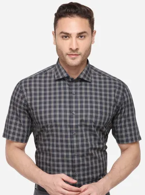 Beige & Brown Checked Regular Fit Formal Shirt | JadeBlue