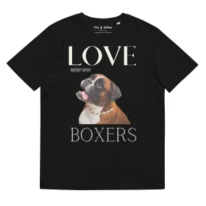 Boxer Dog lovers organic cotton tees