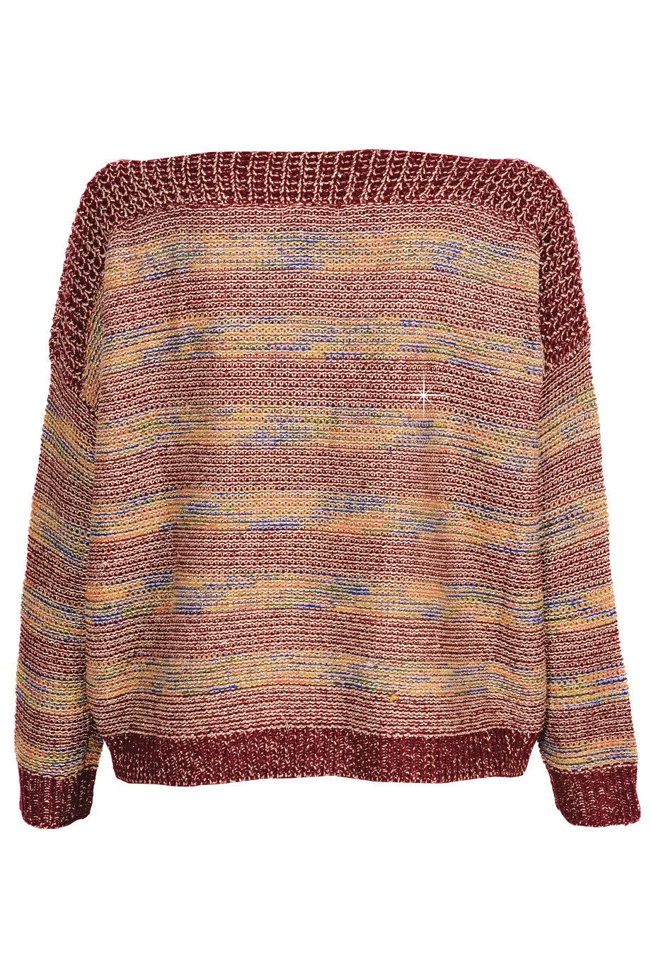 C BLOCK FANTASY Red Tweed Effect Sweater