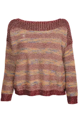 C BLOCK FANTASY Red Tweed Effect Sweater