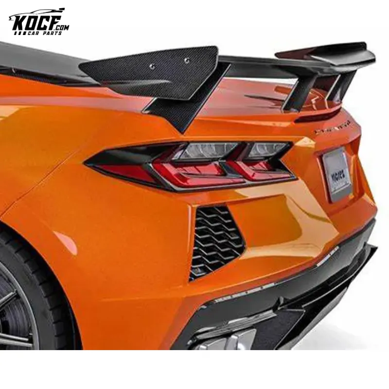 C8 Z07 Z51 OE style Carbon Fiber High Wing Spoiler for Chevrolet Corvette C8 2-Door Coupe 2020-2022