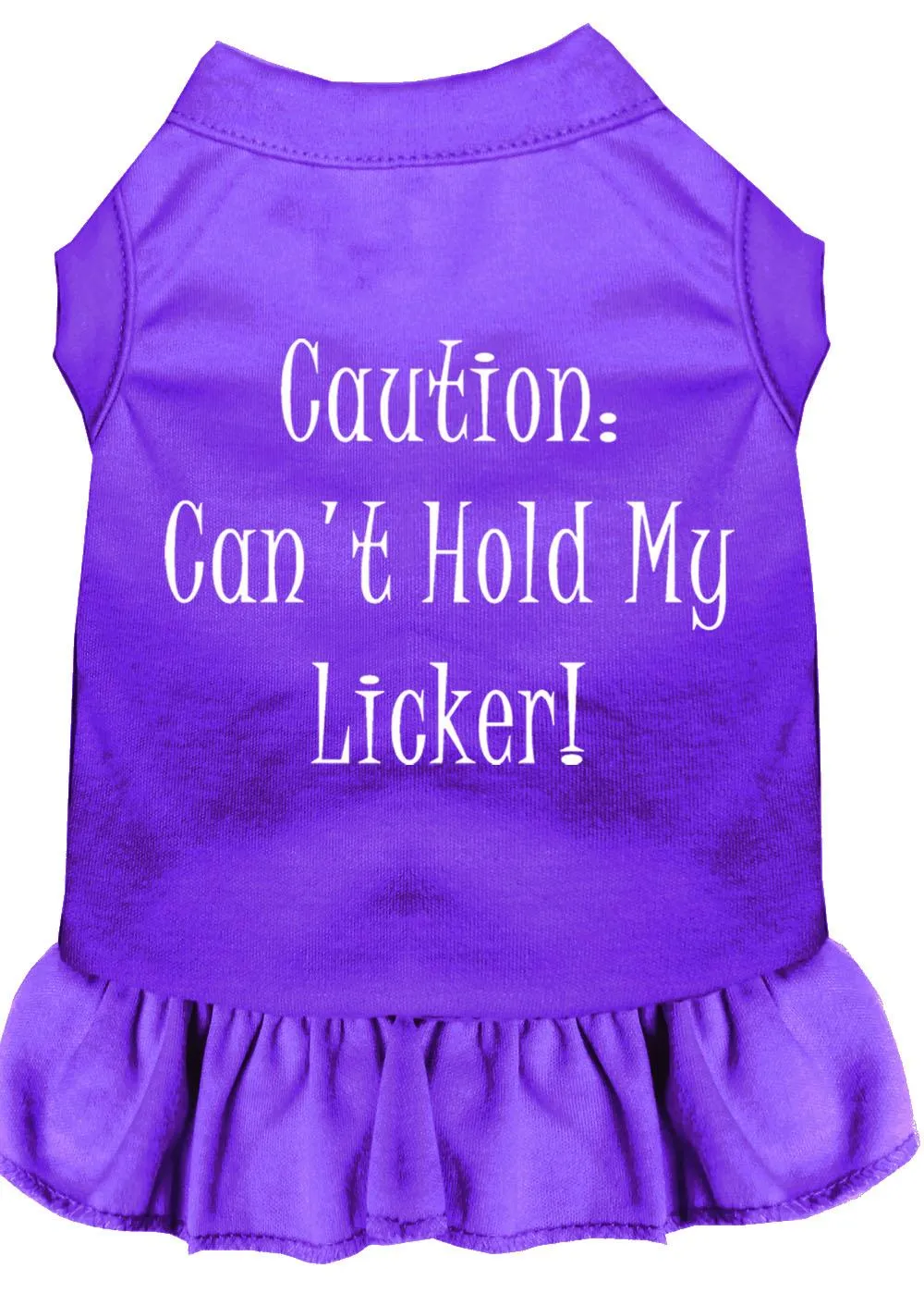 Can't Hold My Licker Screen Print Dress Purple Lg (14)