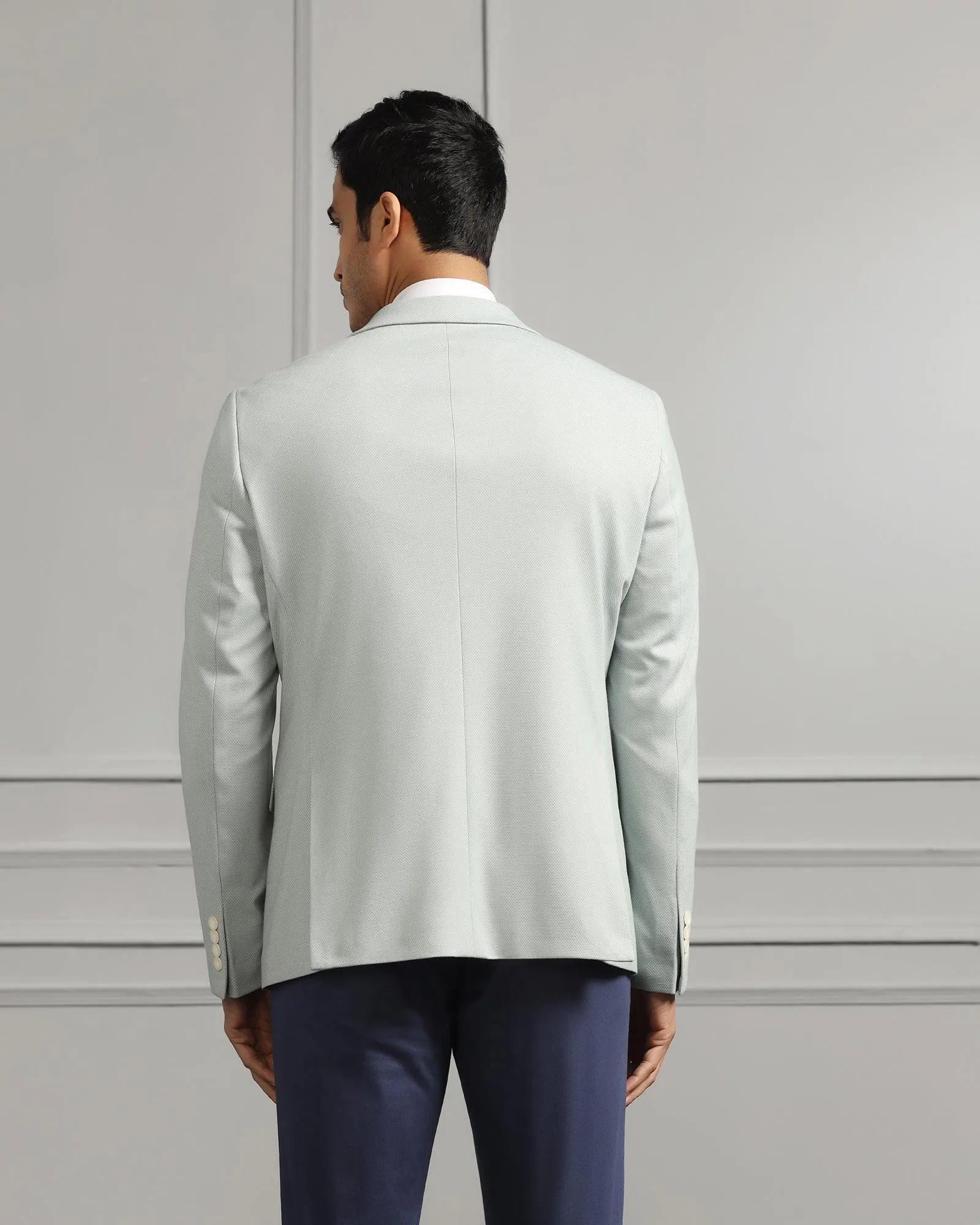 Casual Mint Textured Blazer - Ken