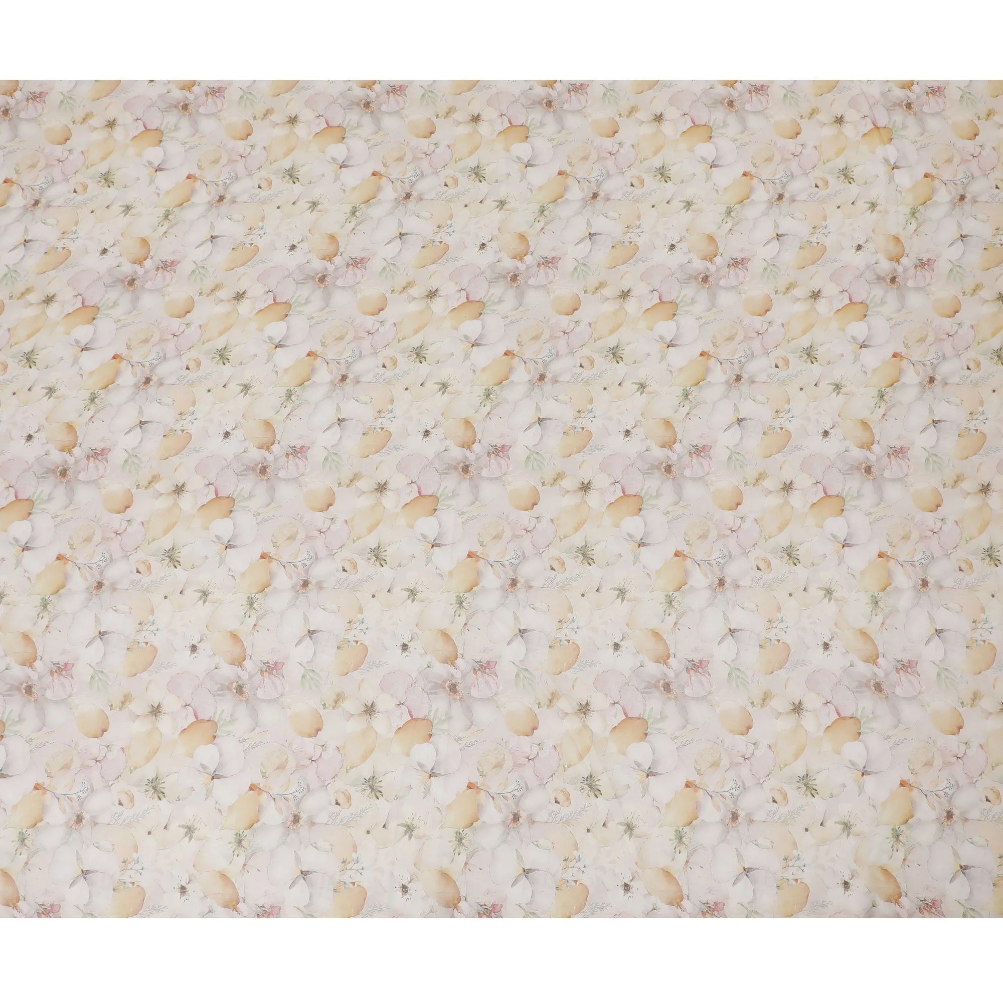 Chic Peach Bloom Viscose Crepe Fabric - 110cm Wide, Designer Quality, Shop Online-D18100