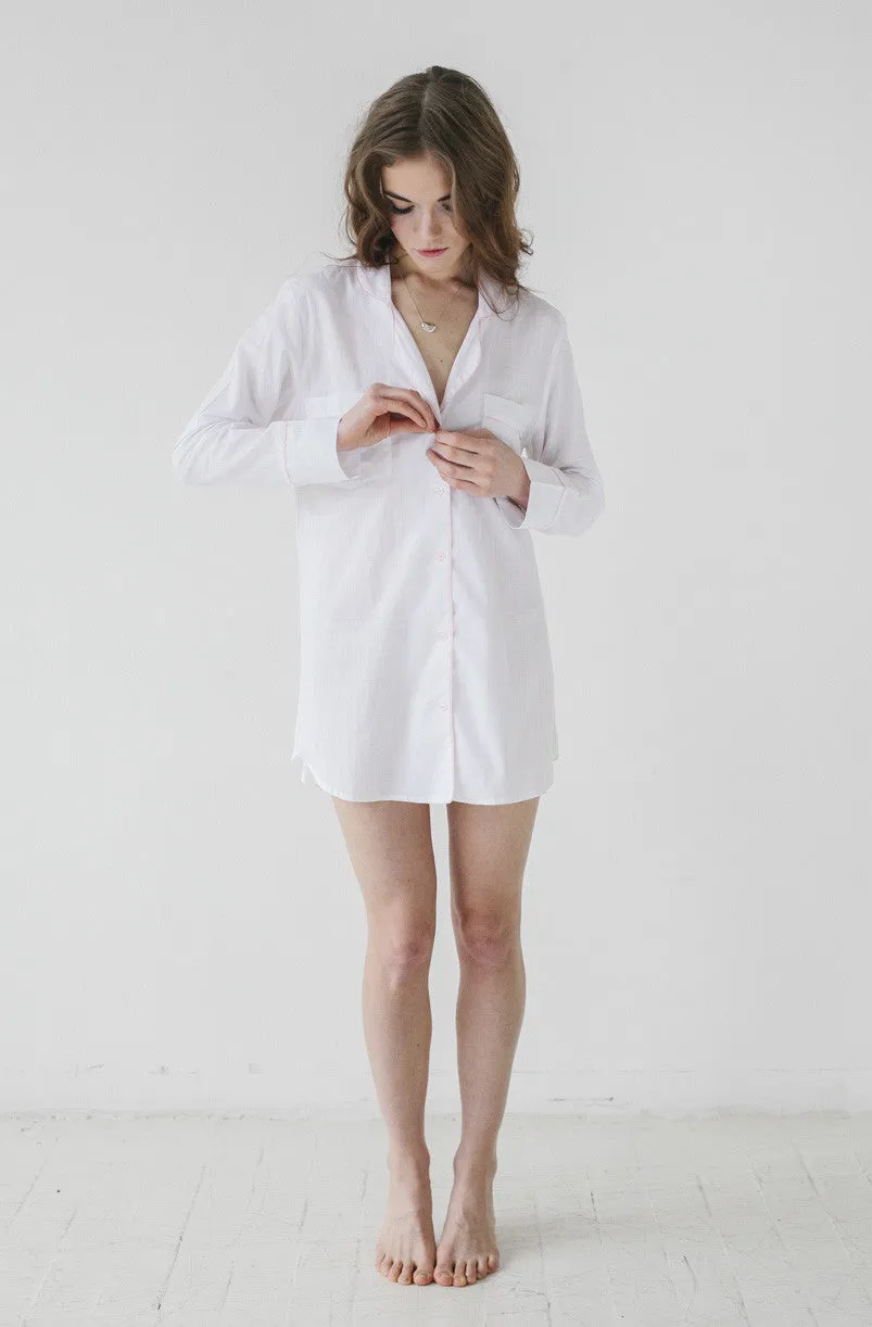 Classic Sleep Shirt in Woven Cotton