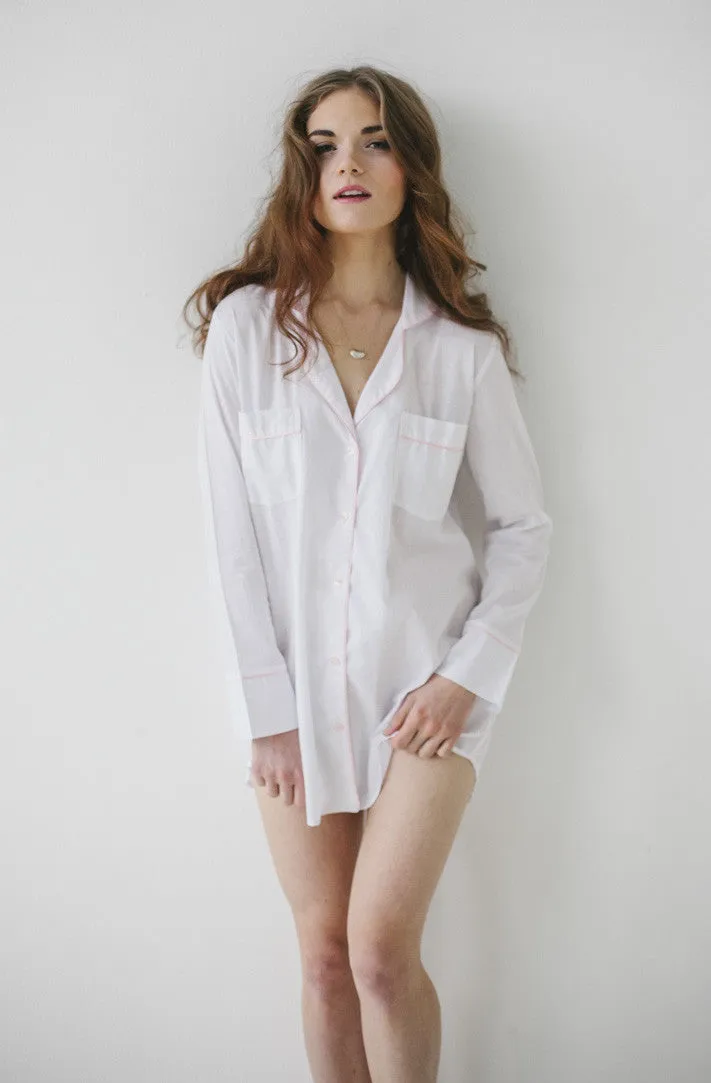 Classic Sleep Shirt in Woven Cotton