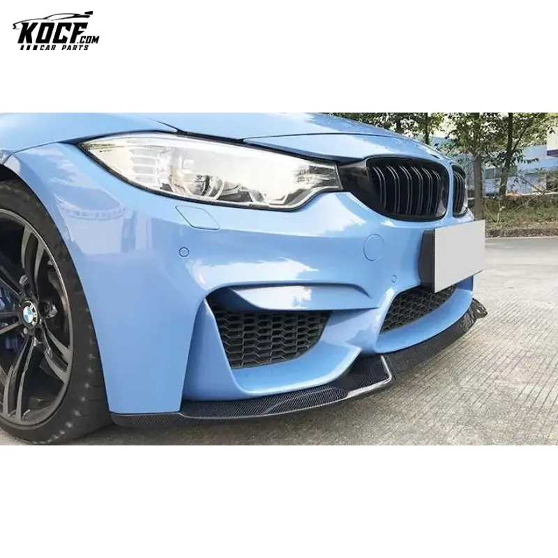 CS style carbon fiber front Bumper lip splitter spoiler for BMW F80 F82 F83 M3 M4 2015 2016 2017 2018 2019