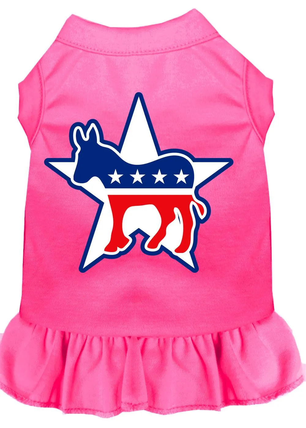 Democrat Screen Print Dress Bright Pink Xs (8)