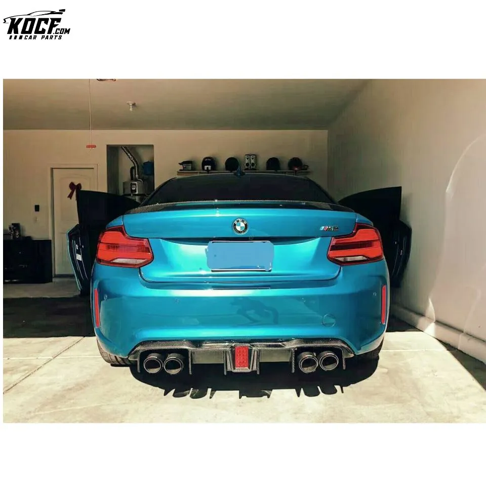 F87 M2 Diffuser with LED carbon fiber rear diffuser for BMW F87 M2 M2C