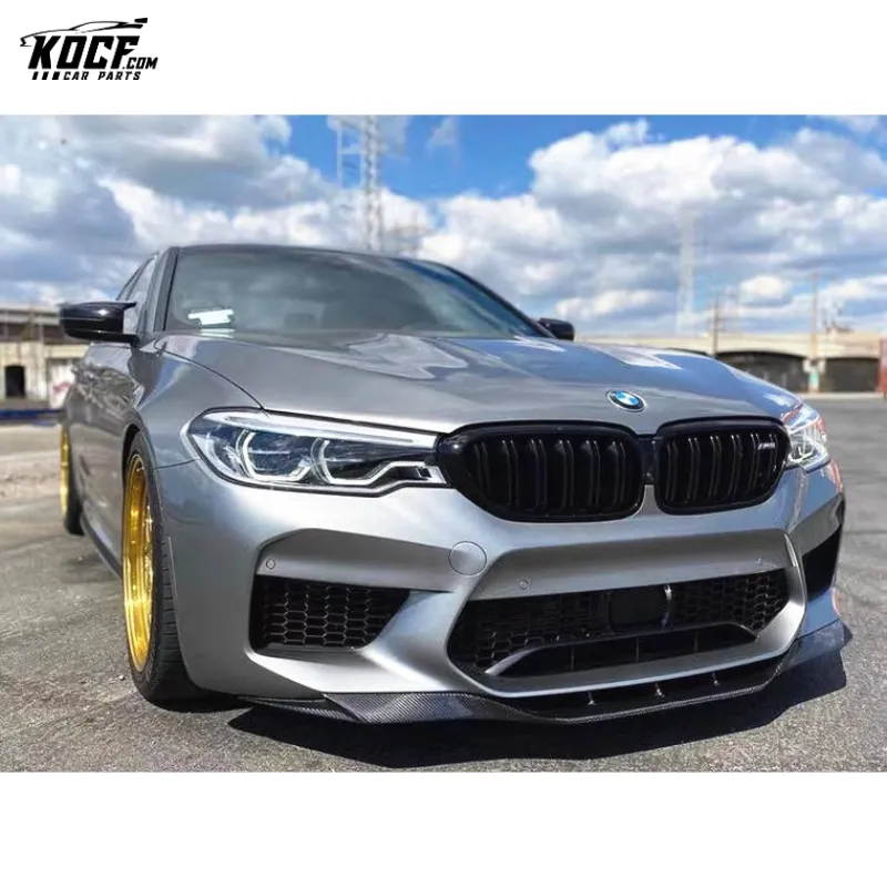 F90 M5 Carbon Fiber Front Bumper Lip Spoiler RK Style Front Splitter Lip Spoiler For BMW M5 F90 SEDAN 18-19