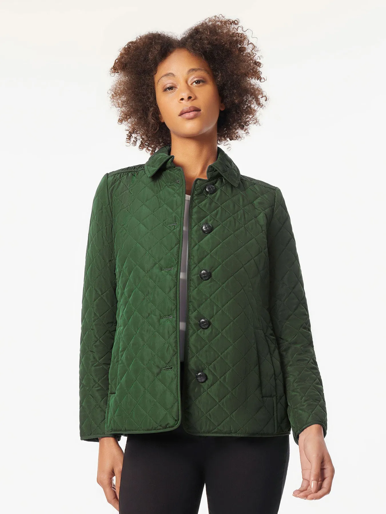 Five-Button Quilted Jacket