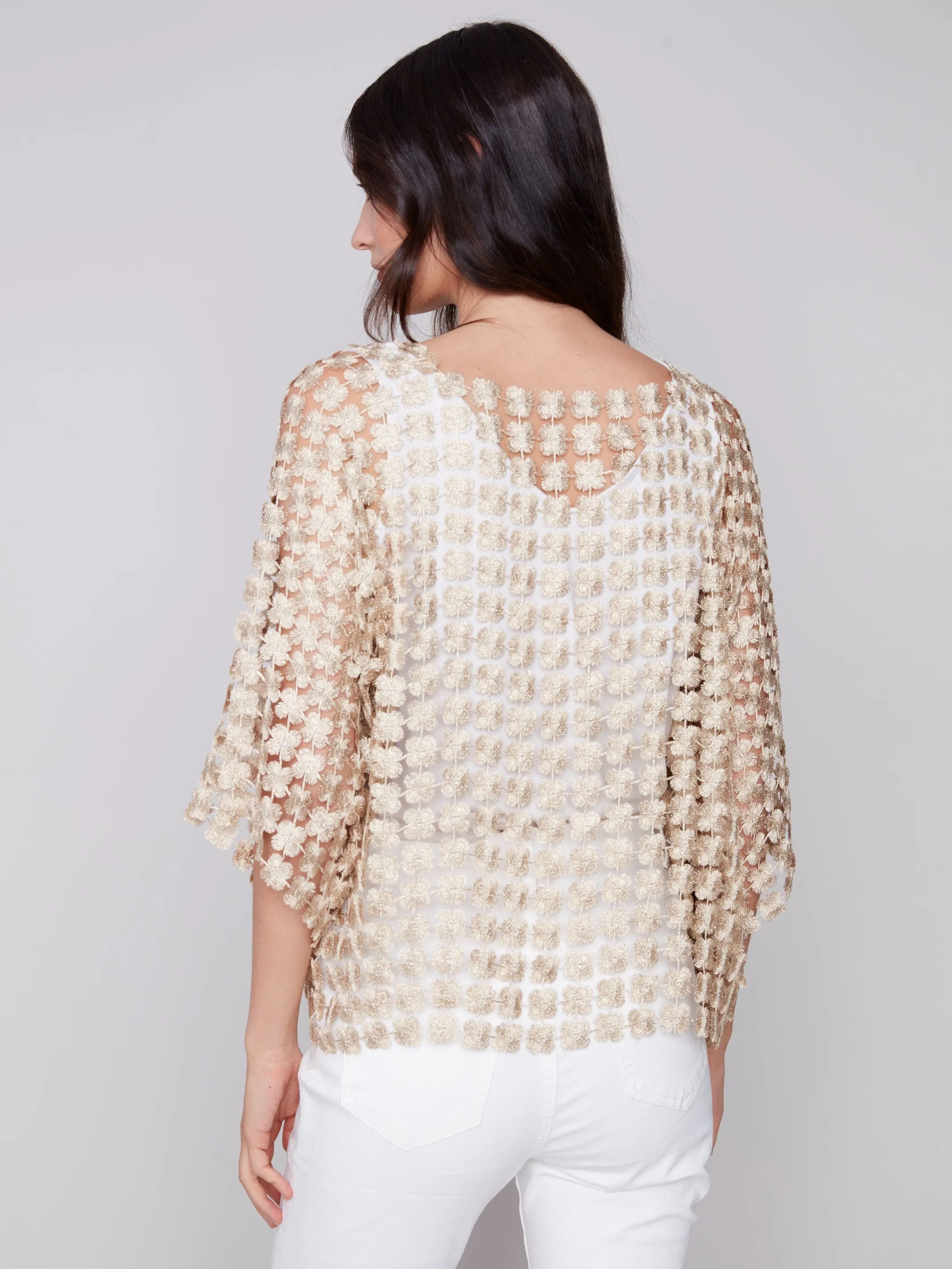 Floral Textured Elegant Blouse by Charlie B