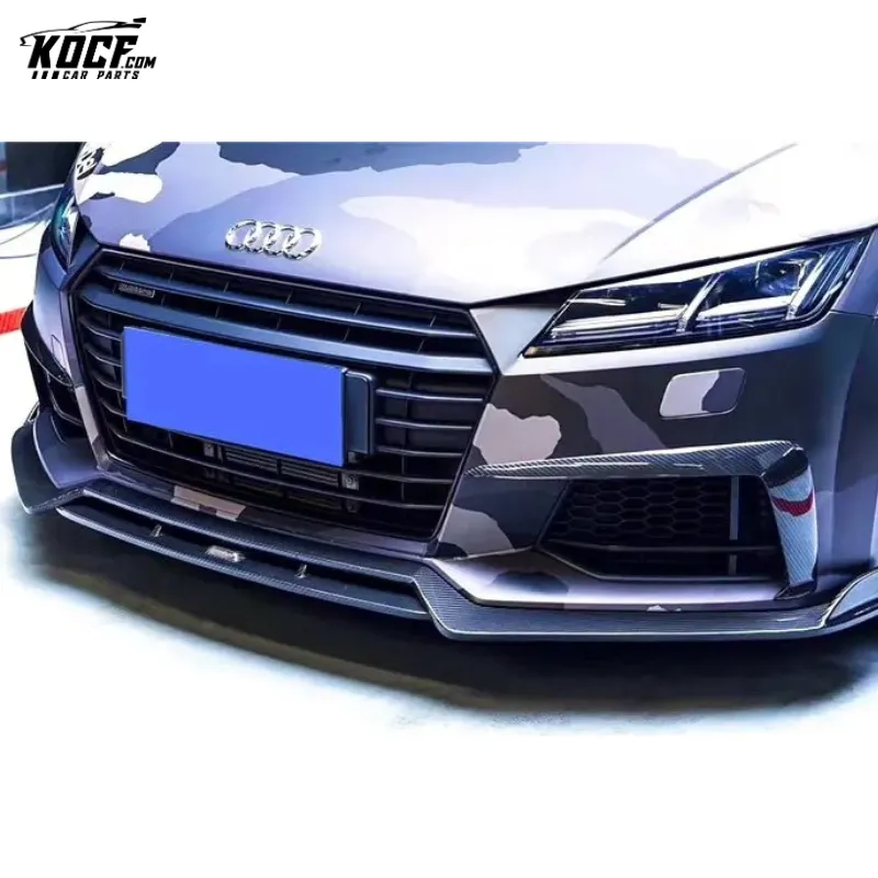 For 16-18 Audi TT S-line carbon fiber front bumper spoiler lip