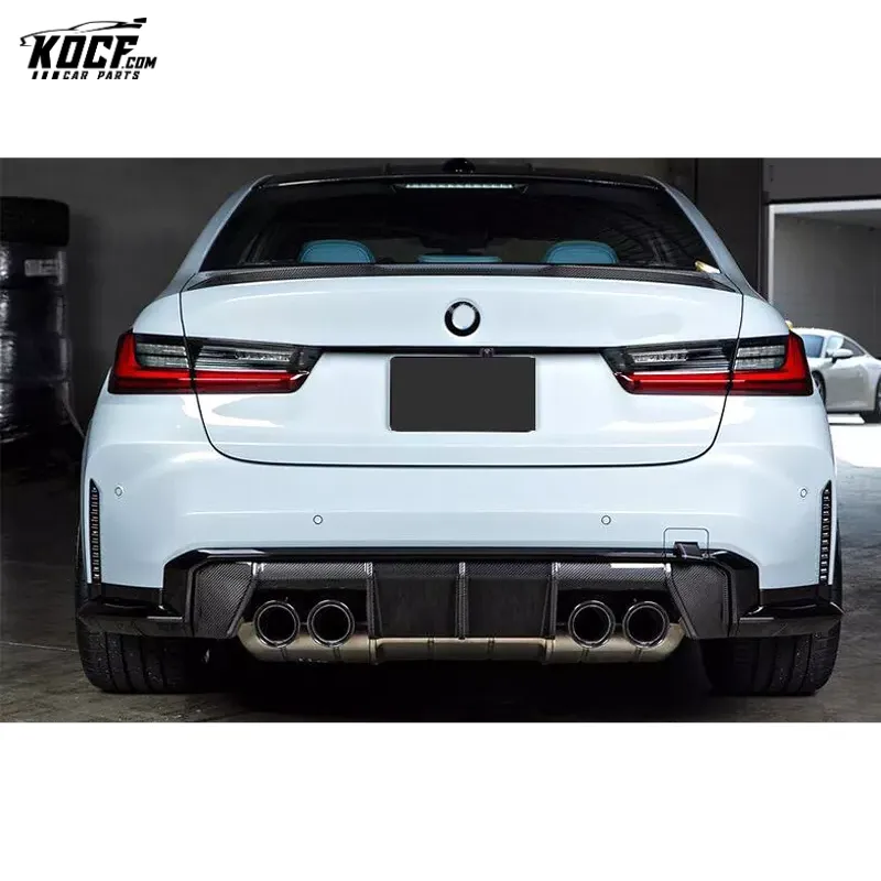 For 2020-22 BMW G80 M3 G82 G83 M4 Euro-OE style Carbon Fiber Rear bumper Diffuser Spoiler