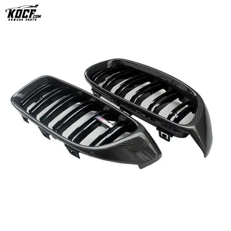 For BMW F32 F33 F36 F80 F82 F83 Double slot Carbon Fiber Front Grille Grid