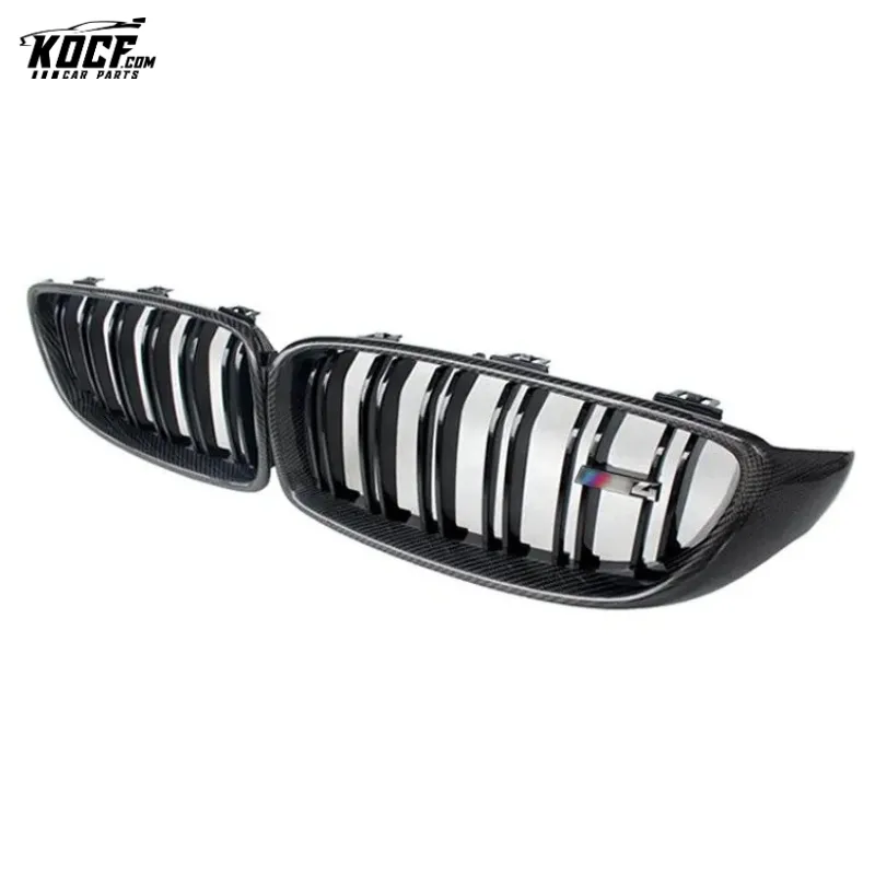 For BMW F32 F33 F36 F80 F82 F83 Double slot Carbon Fiber Front Grille Grid