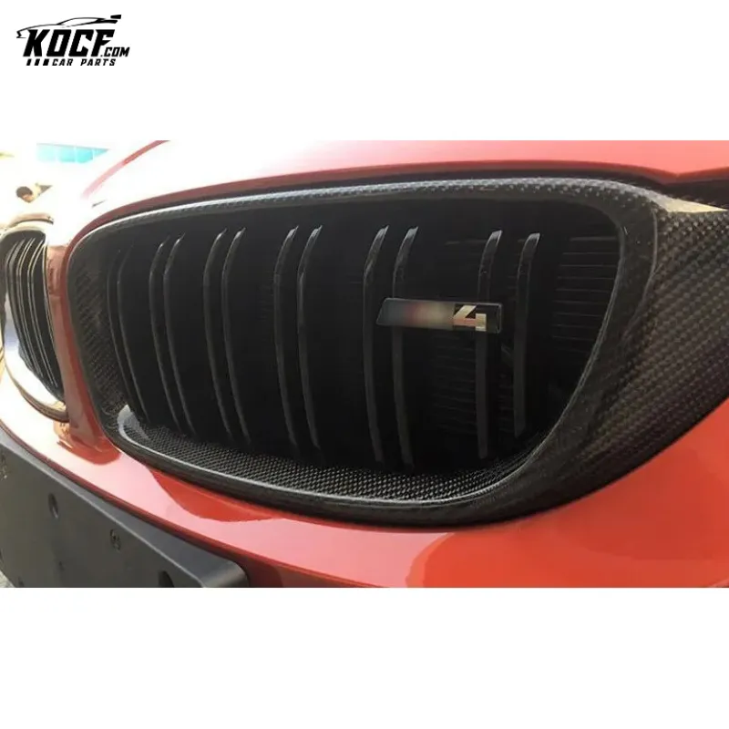 For BMW F32 F33 F36 F80 F82 F83 Double slot Carbon Fiber Front Grille Grid