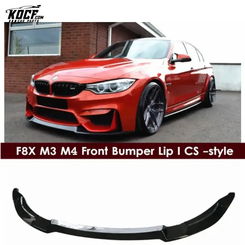 For BMW F80 M3 F82 F83 M4 CS style carbon fiber front bumper lip splitter car styling 2 buyers