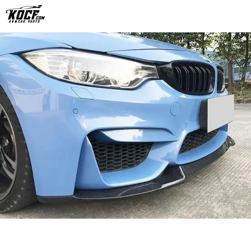 For BMW F80 M3 F82 F83 M4 CS style carbon fiber front bumper lip splitter car styling 2 buyers