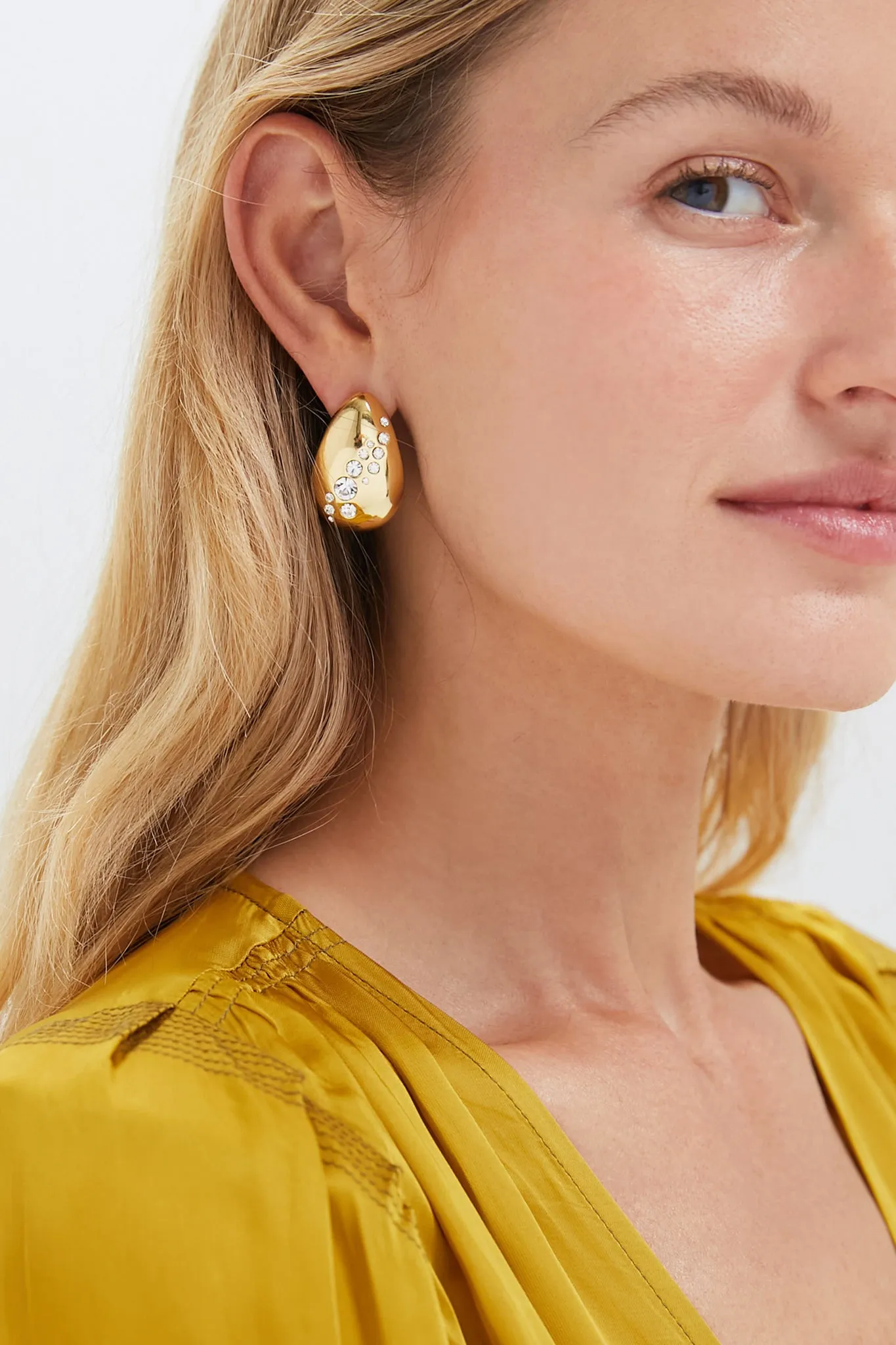 Gold Teardrop Paige Studs