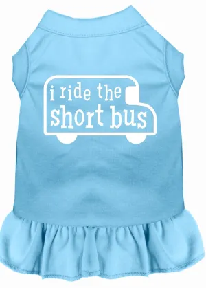 I Ride The Short Bus Screen Print Dress Baby Blue Lg (14)