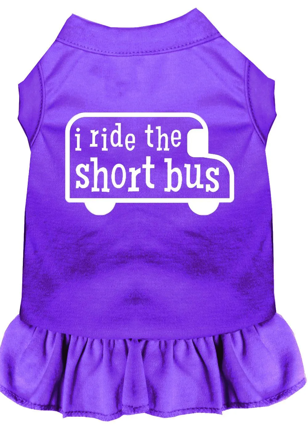 I Ride The Short Bus Screen Print Dress Purple Xxxl (20)