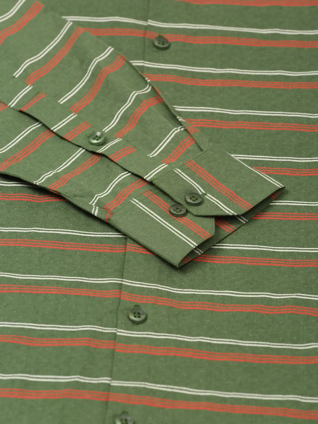 Jashvi Men's  Cotton Striped Formal Shirts