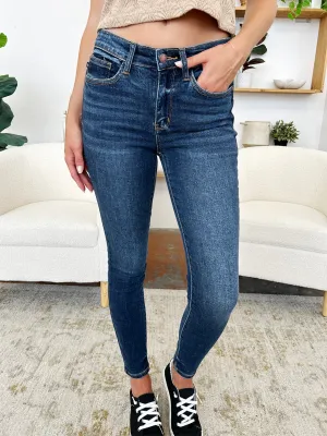 Judy Blue Mid Rise Classic Handsand Skinny Jeans