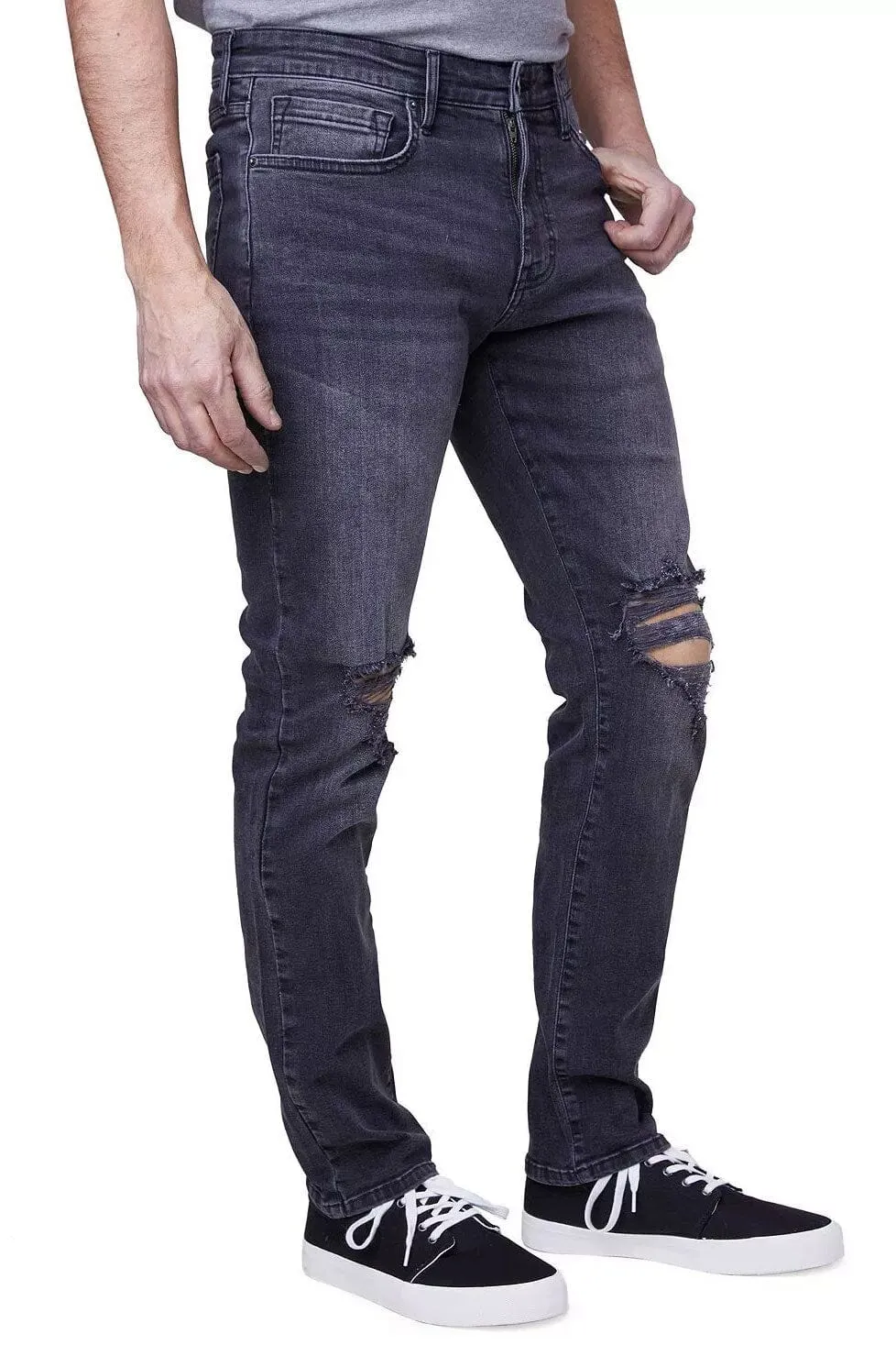 Lazer Men's Distressed Classic Jeans