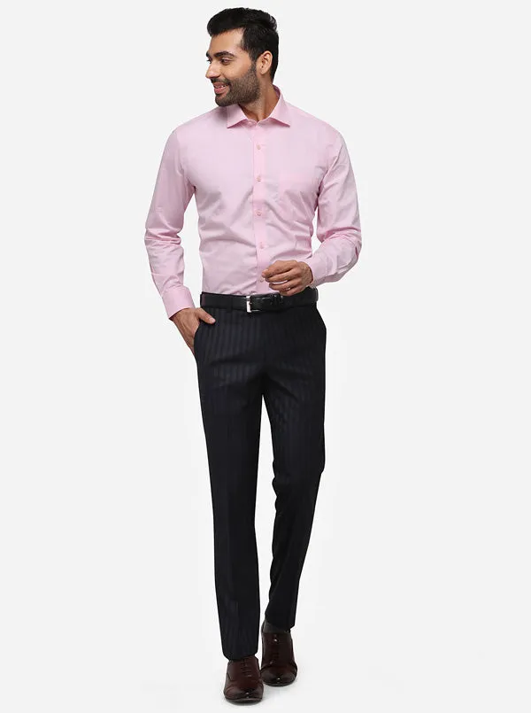 Light Pink Solid Regular Fit Formal Shirt | JadeBlue