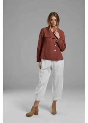 Linen and Jersey Pants - White