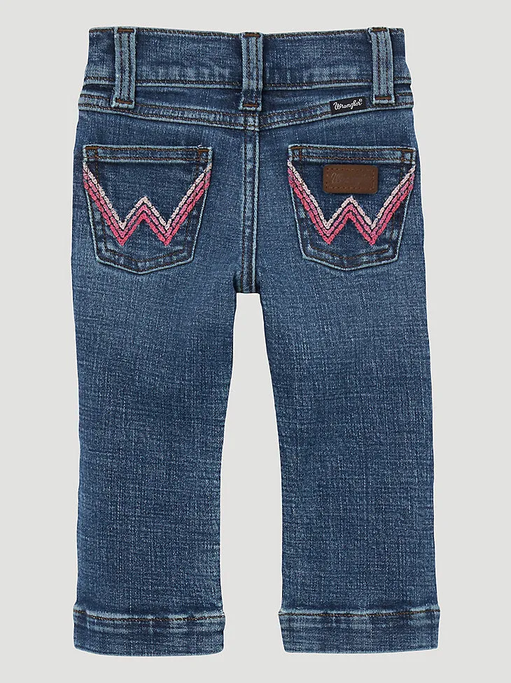 Little Girl's Stitched Bootcut Jean- Kate