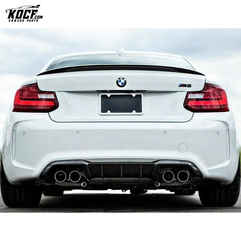 M2 F87 MP style Carbon Fiber Rear Bumper Lip Diffuser Spoiler For BMW M2 M2C F87 2016-21