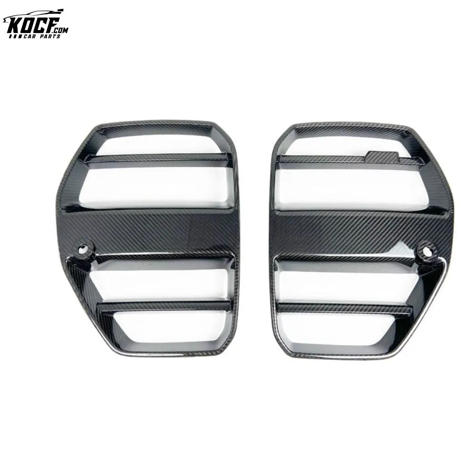 M3 G80 ST-Style Carbon Fiber Front Bumper Grille Bumper Cover Nose Trim For BMW G80 M3 G82 M4 2021 