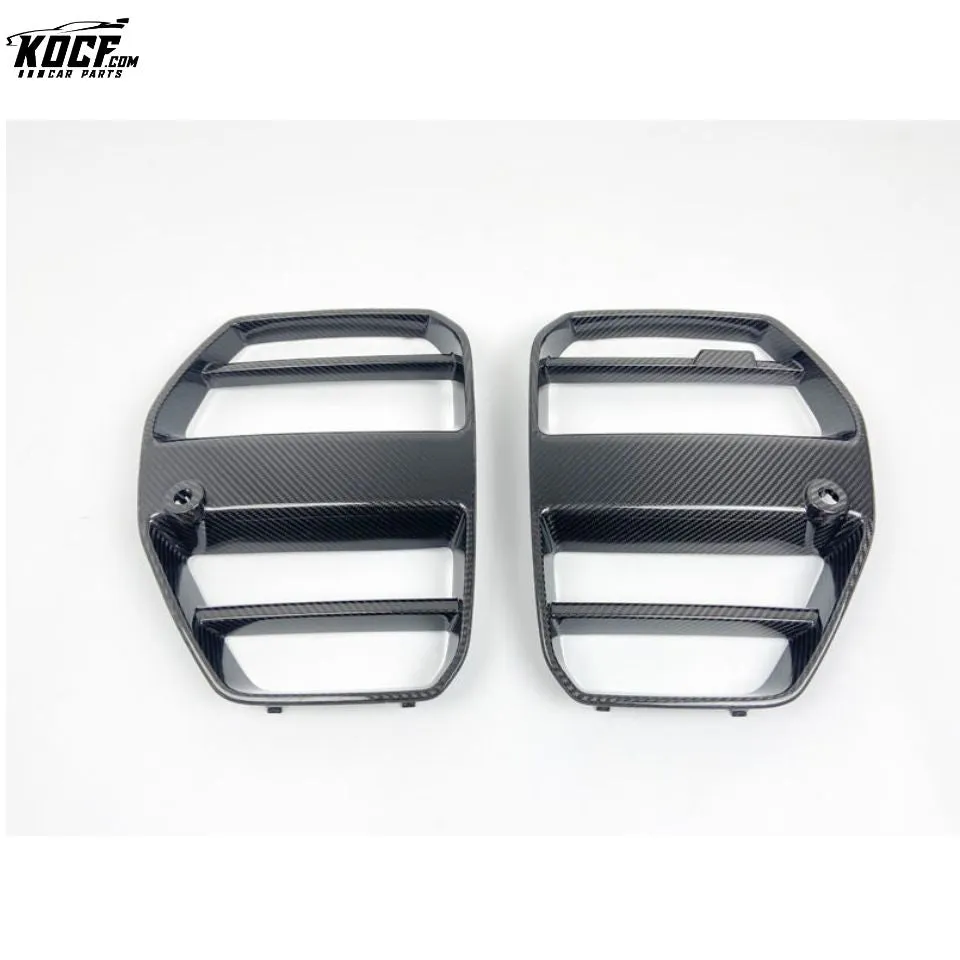 M3 G80 ST-Style Carbon Fiber Front Bumper Grille Bumper Cover Nose Trim For BMW G80 M3 G82 M4 2021 