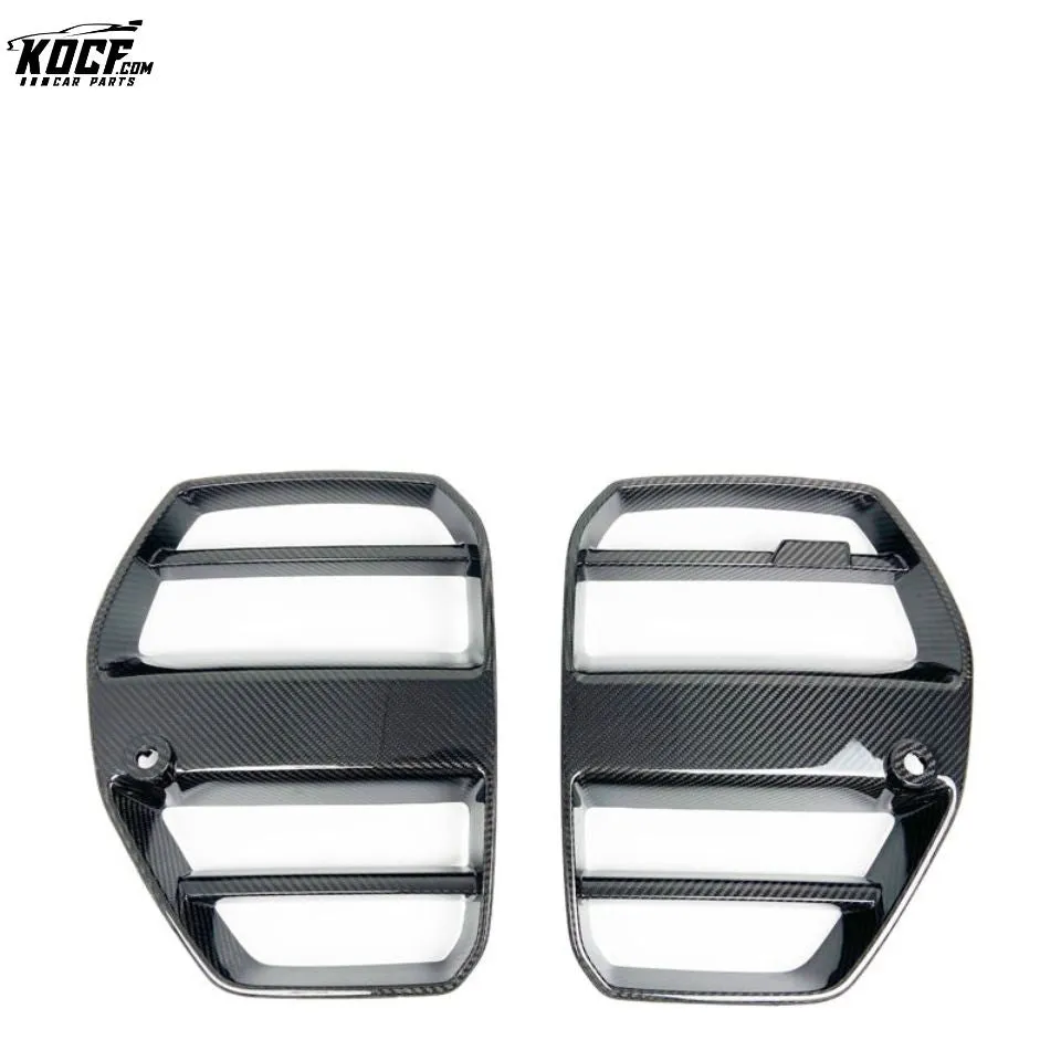 M3 G80 ST-Style Carbon Fiber Front Bumper Grille Bumper Cover Nose Trim For BMW G80 M3 G82 M4 2021 