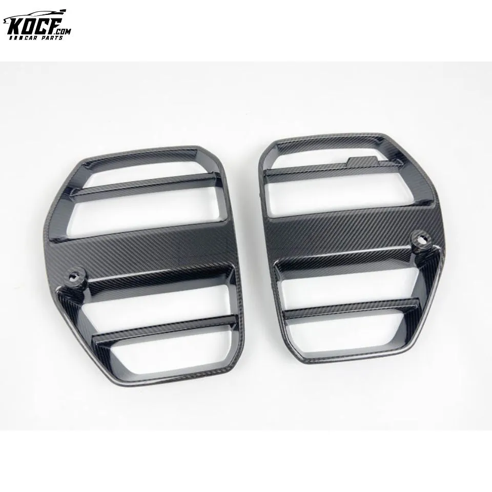 M3 G80 ST-Style Carbon Fiber Front Bumper Grille Bumper Cover Nose Trim For BMW G80 M3 G82 M4 2021 