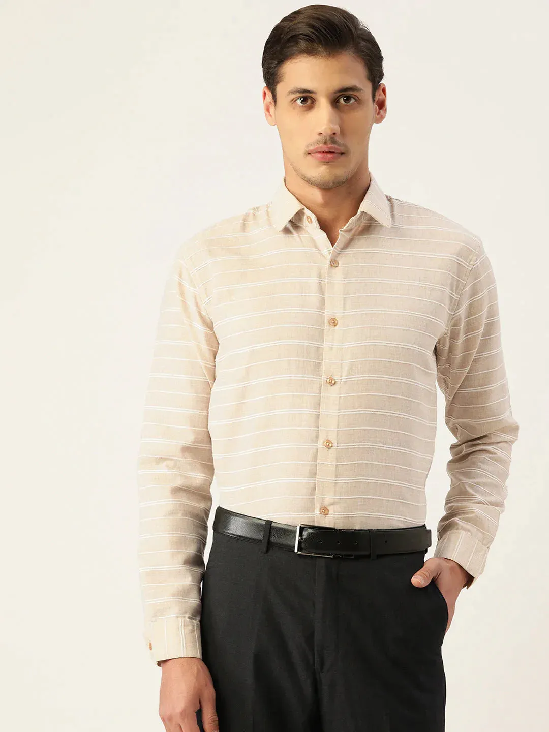 Men'S Cotton Striped Formal Shirts