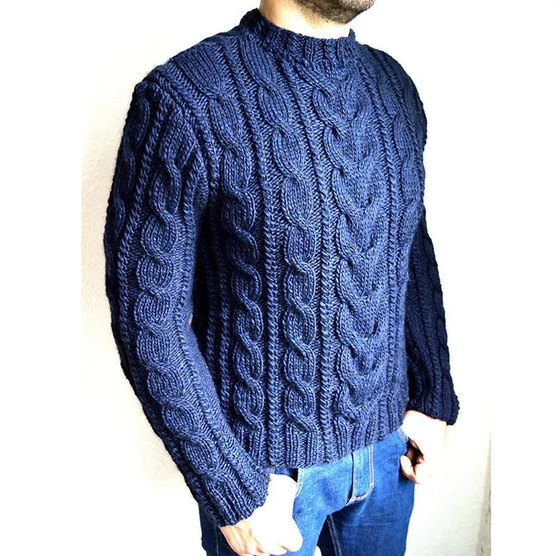 Men's Long-sleeved Padded Pullover Sweater