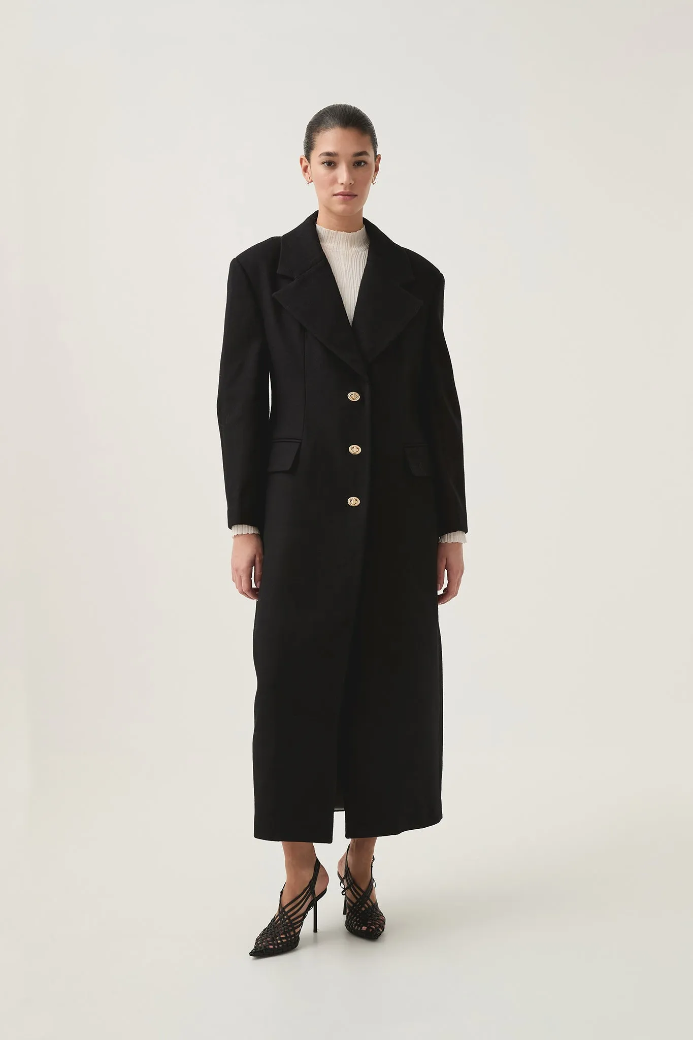 Minaret Long Line Wool Coat