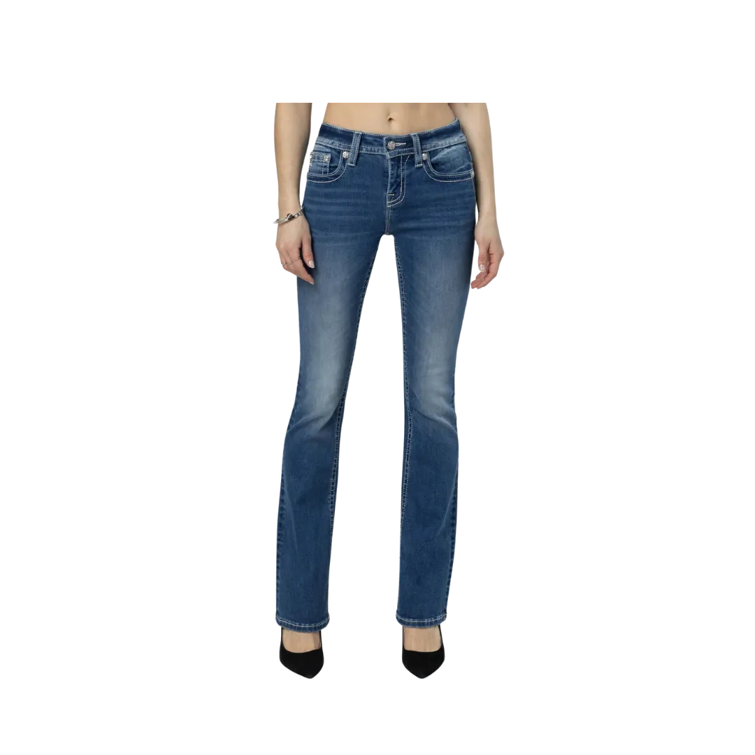 Miss Me Women's Silver Western Charm Bootcut Jeans