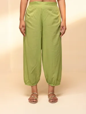 Nettle Green Voile Afghani Pant