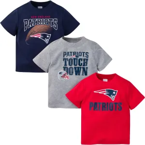 New England Patriots Boys 3-Pack Short Sleeve Tees