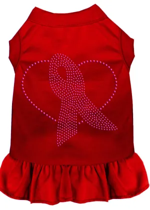 Pink Ribbon Rhinestone Dress Red 4x (22)